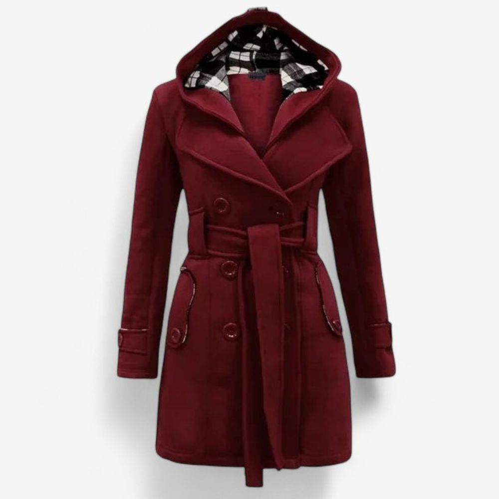 Long Sleeve Hooded Trench Coat