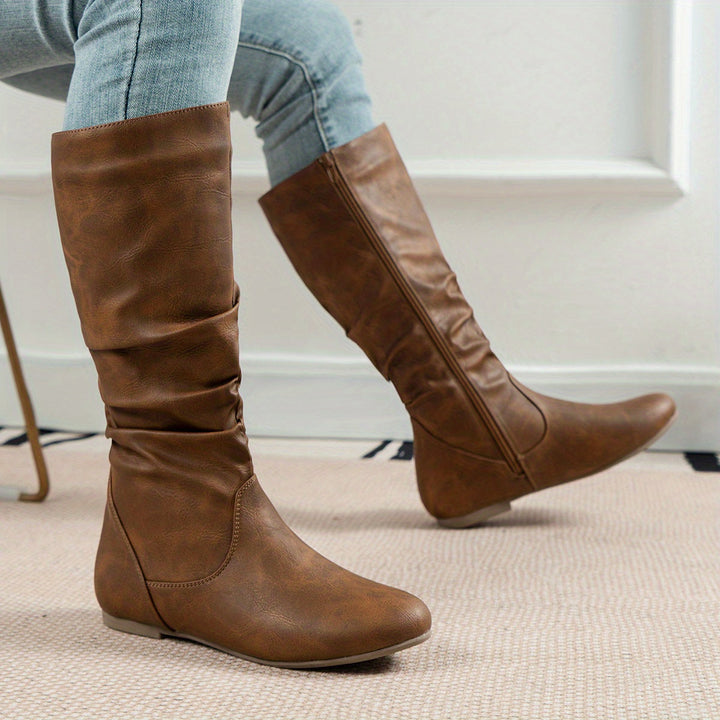Zip Front Boots