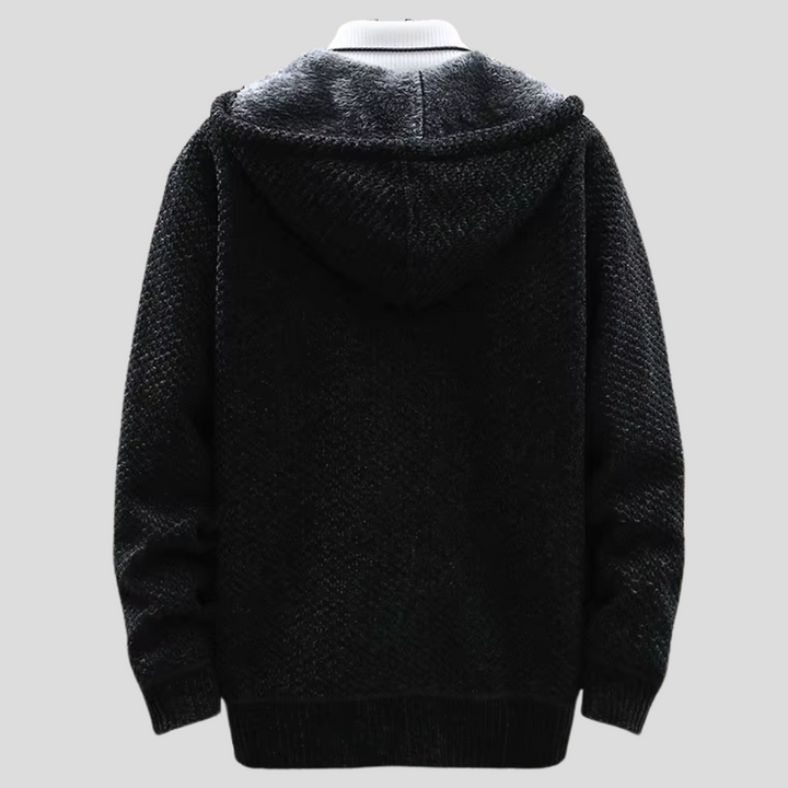 Mens Hooded Knitted Everyday Regular Fit Shirt