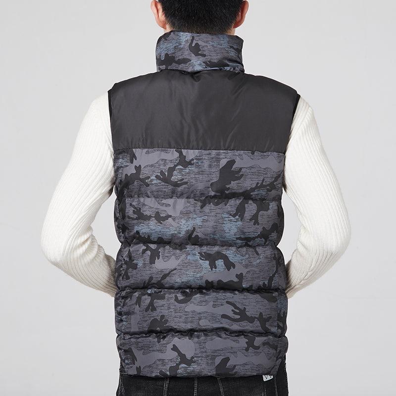 Mens Heated Camo Puffer Gilet