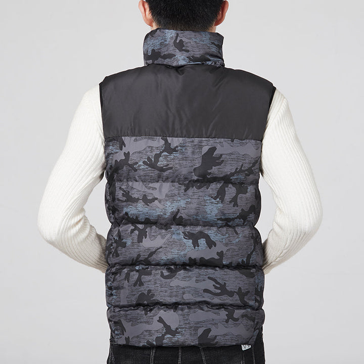Mens Heated Camo Puffer Gilet