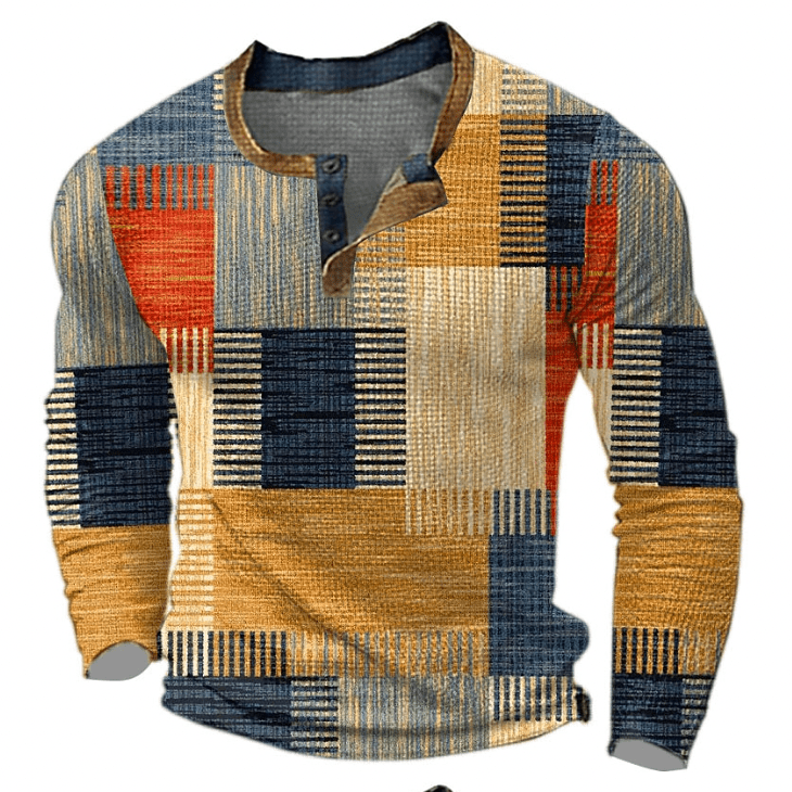 Mens Long Sleeve Ribbed Cuff Everyday Patch Pocket Shirt