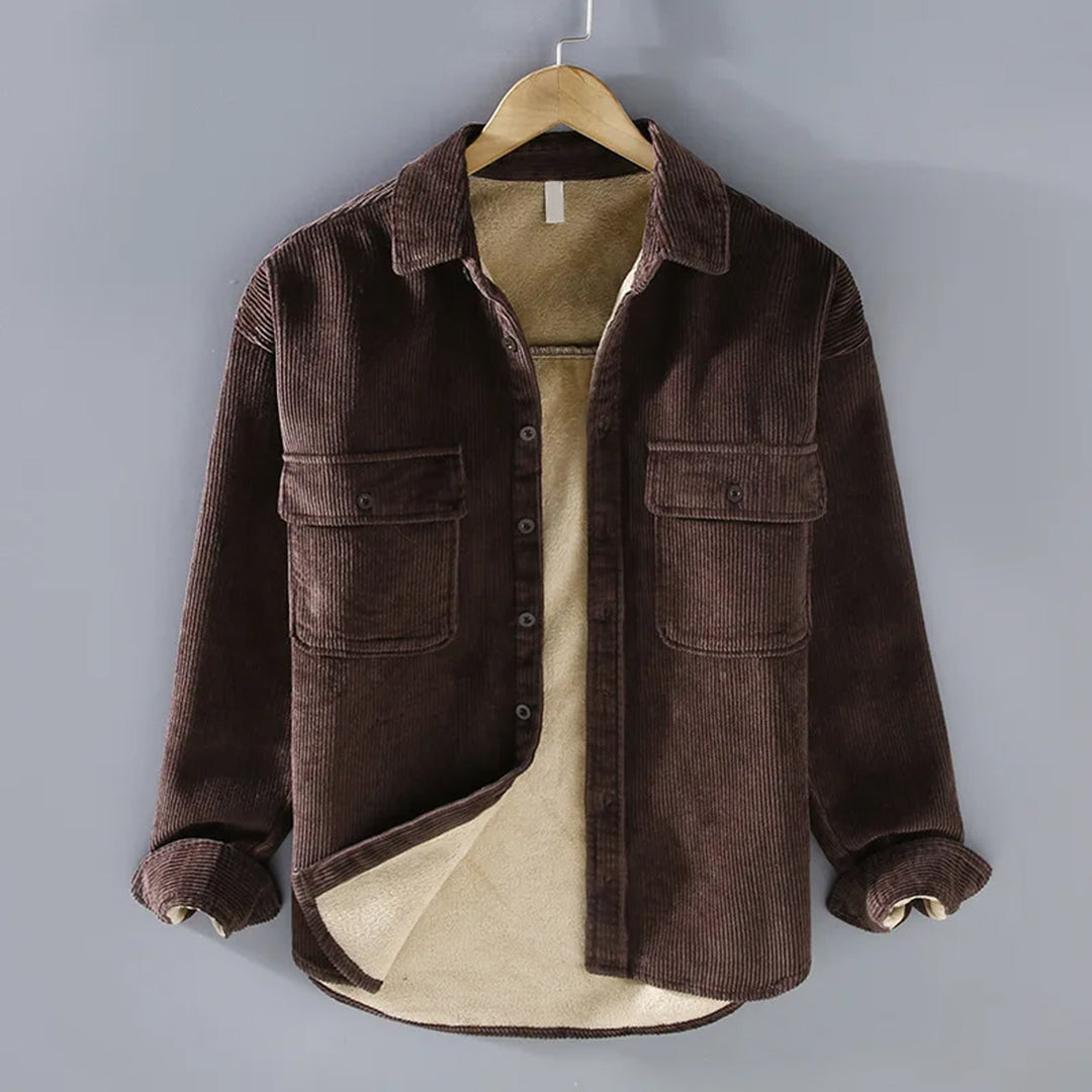 Mens Casual Ribbed Cuff Everyday Shirt