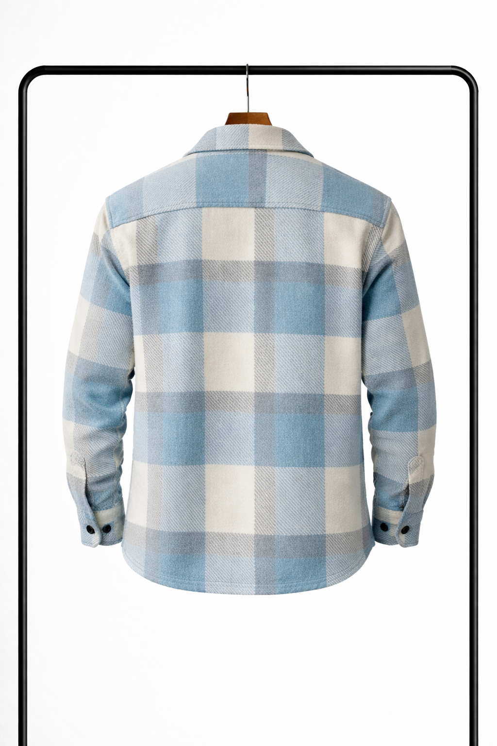 Mens Padded Checked Overshirt Jacket