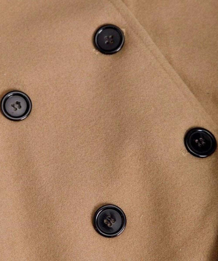 Mens Relaxed Fit Classic Ribbed Cuff Coat