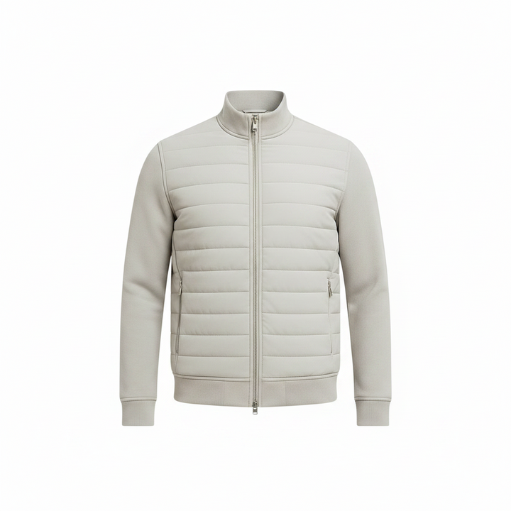 Mens Windproof Hybrid Quilted Zip Jacket