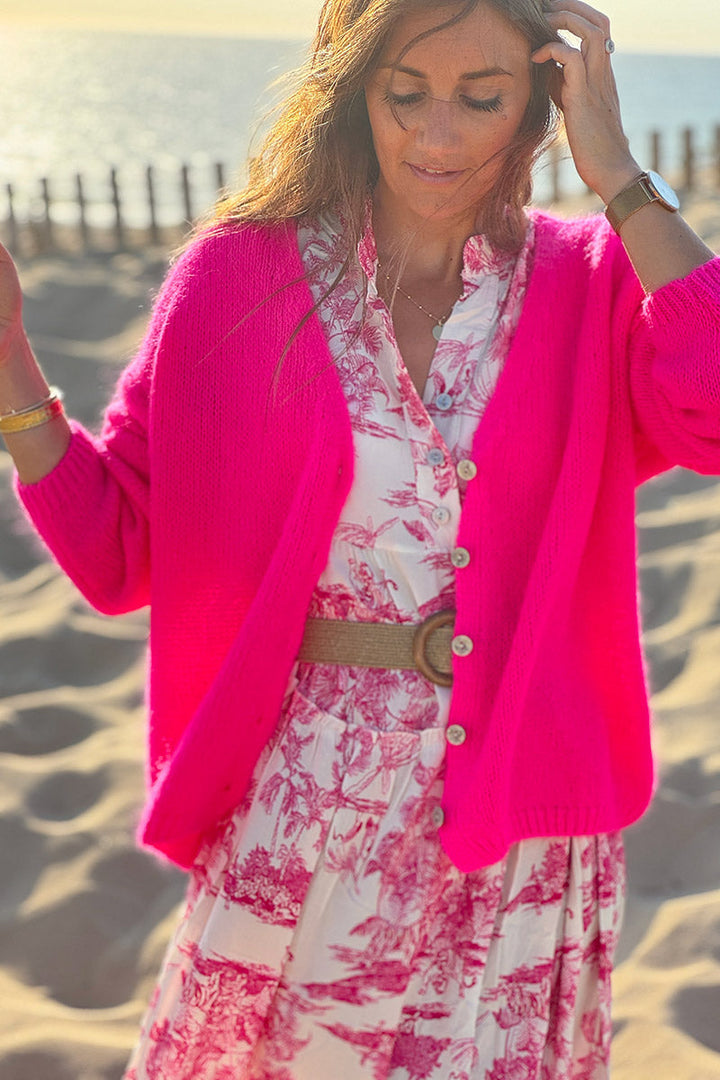Knitted Pink Cardigan