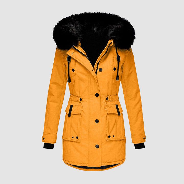 Womens Waterproof Faux Fur Hood Parka