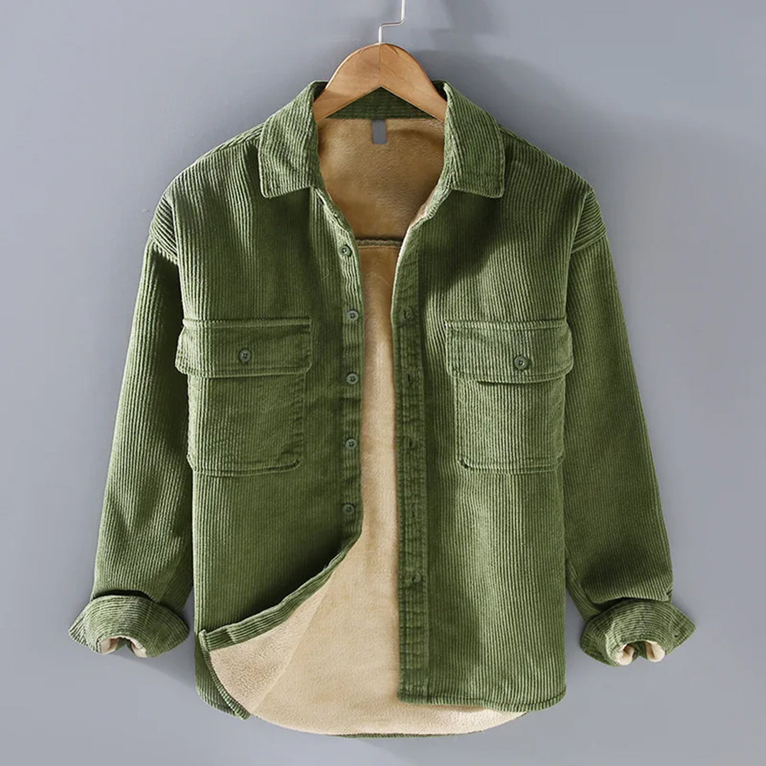 Mens Ribbed Cuff Everyday Relaxed Fit Fitted Jacket