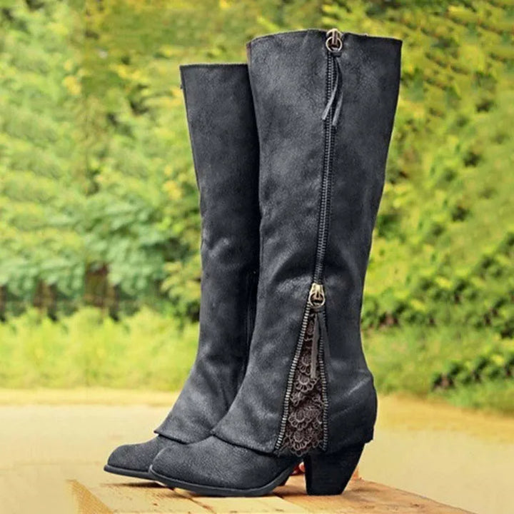 Womens Zip Front Boots