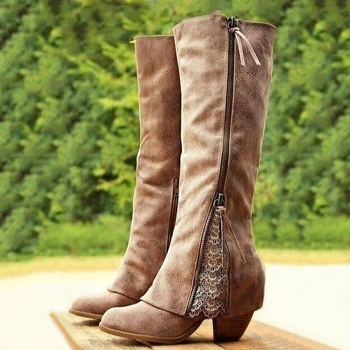 Womens Zip Front Boots