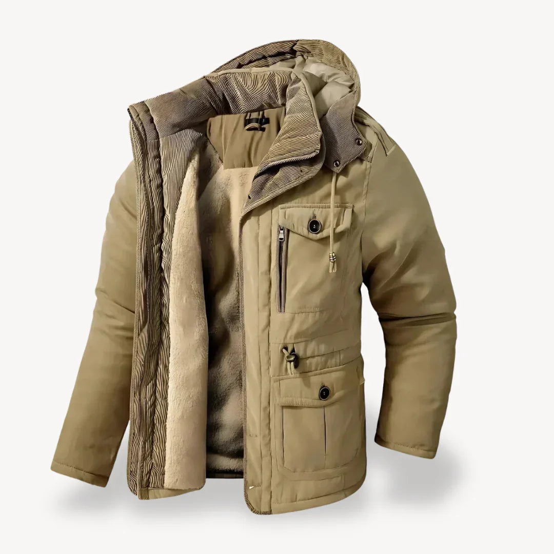 Mens Rugged Fleece Lined Winter Jacket