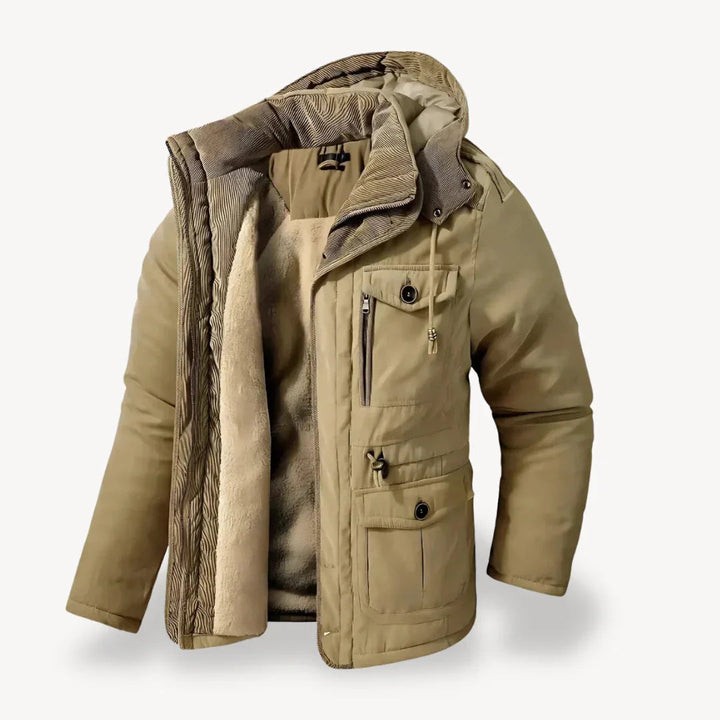 Mens Rugged Fleece Lined Winter Jacket