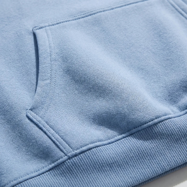 Mens Relaxed Drawstring Hoodie With Front Pocket