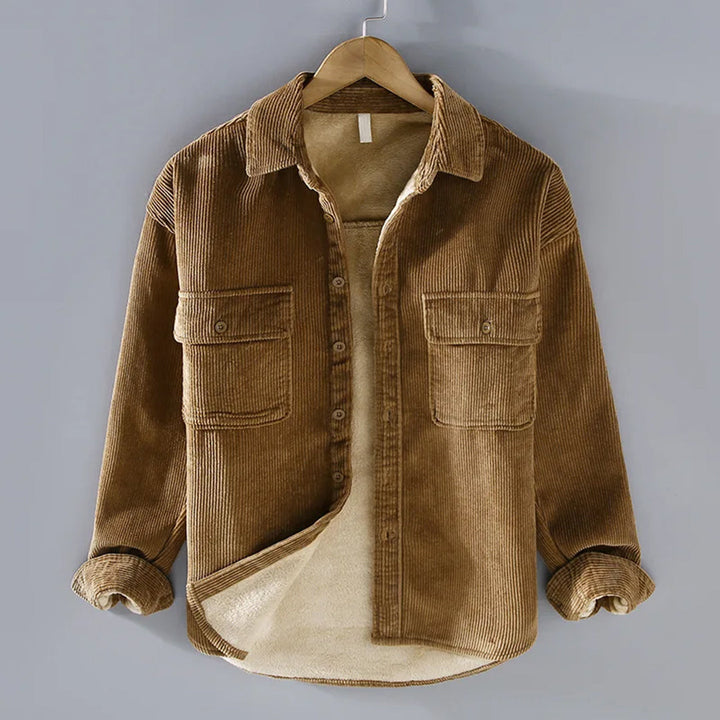 Mens Ribbed Cuff Everyday Relaxed Fit Fitted Jacket