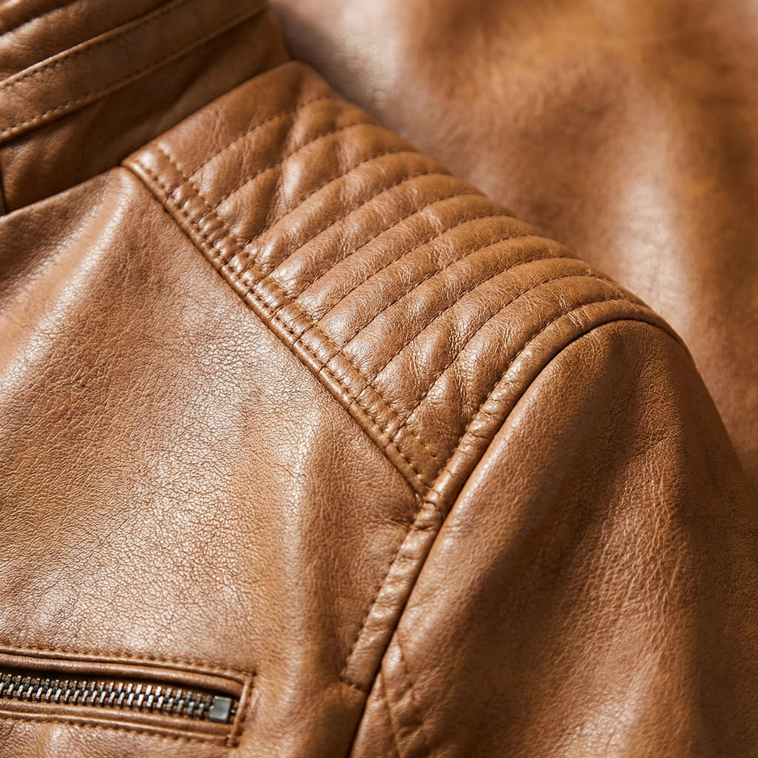 Mens Zip Front Ribbed Cuff Everyday Jacket