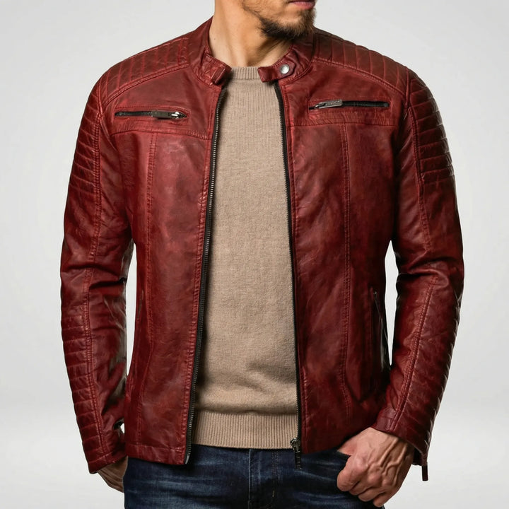 Mens Zip Front Ribbed Cuff Everyday Jacket
