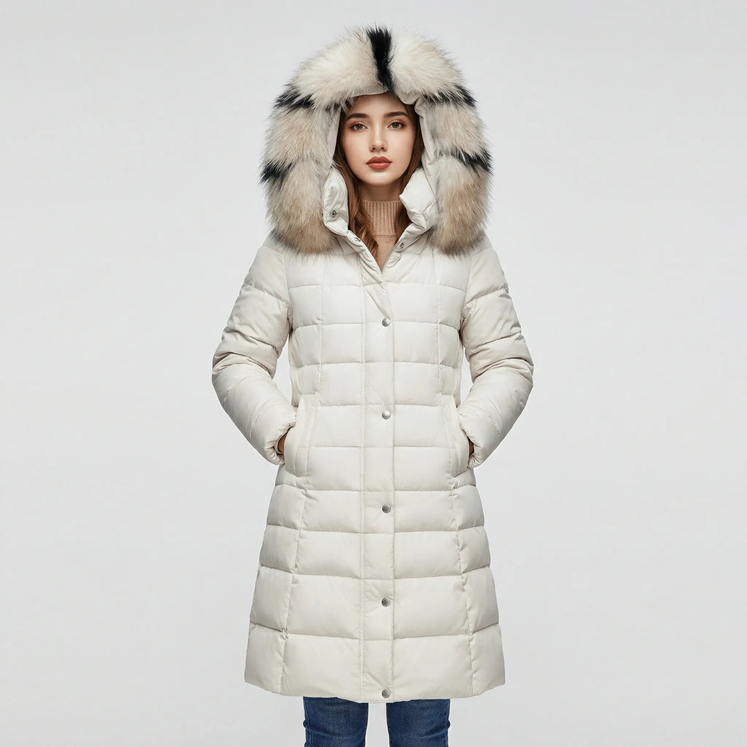Hooded Knitted Quilted Coat