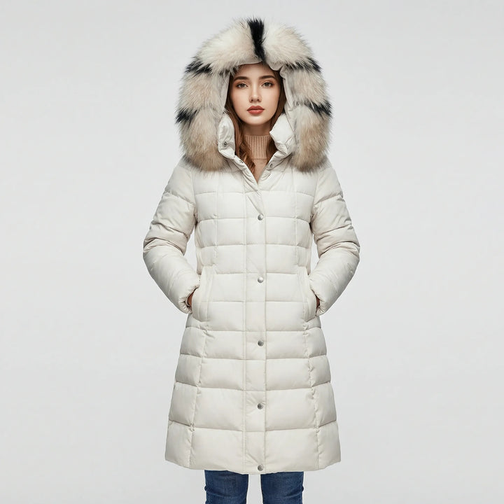 Hooded Knitted Quilted Coat