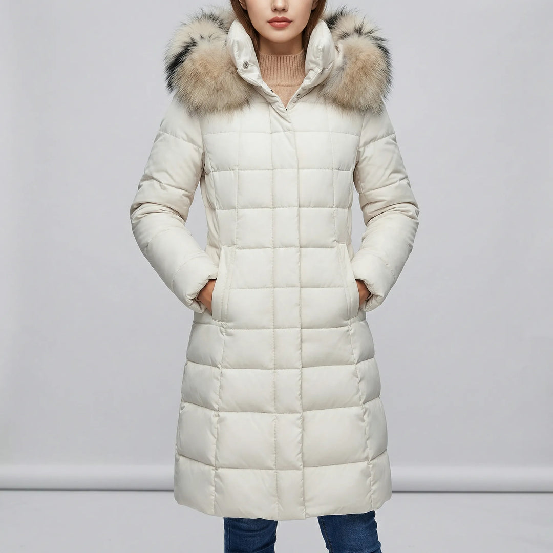 Hooded Knitted Quilted Coat