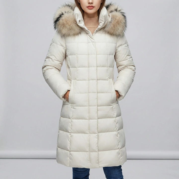 Hooded Knitted Quilted Coat