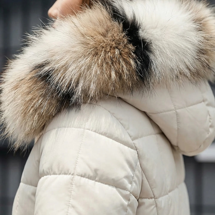 Hooded Knitted Quilted Coat