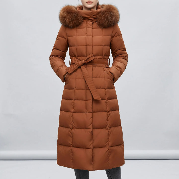 Hooded Knitted Quilted Coat
