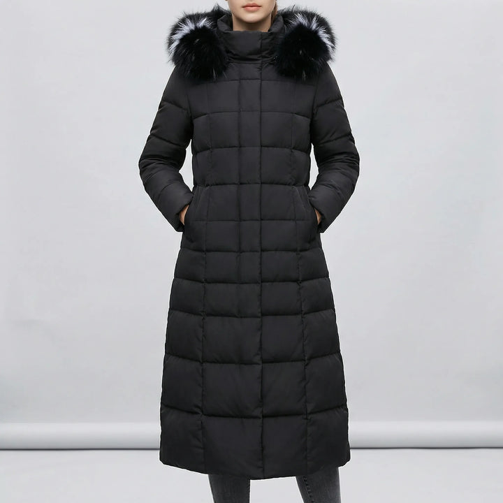 Hooded Knitted Quilted Coat