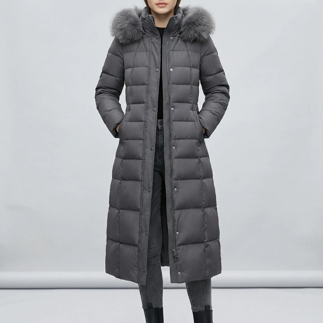 Hooded Knitted Quilted Coat