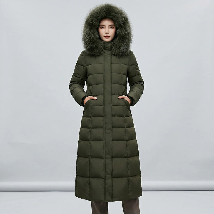 Hooded Knitted Quilted Coat