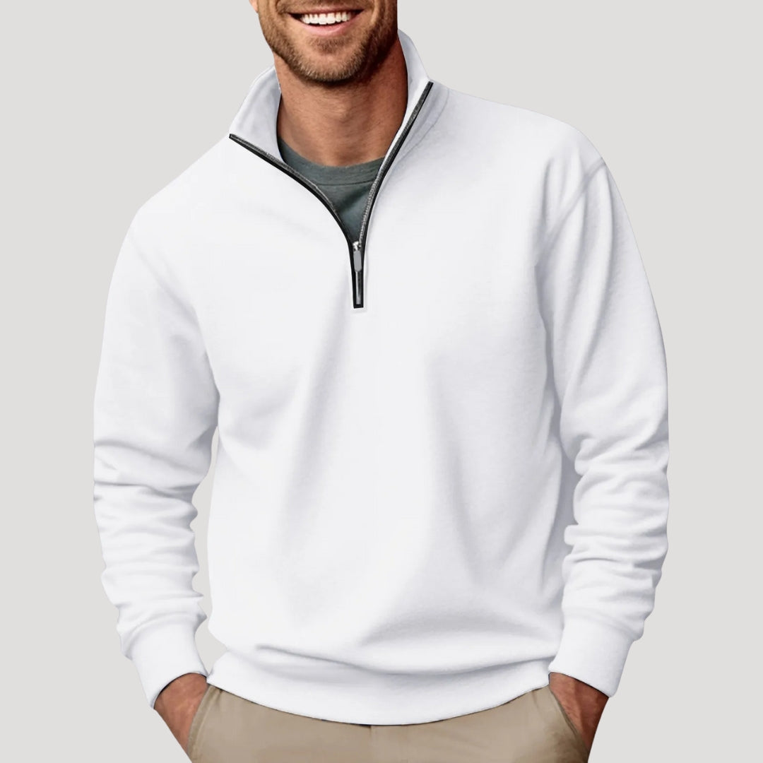 Mens Quarter Zip Loose Fit Sweatshirt