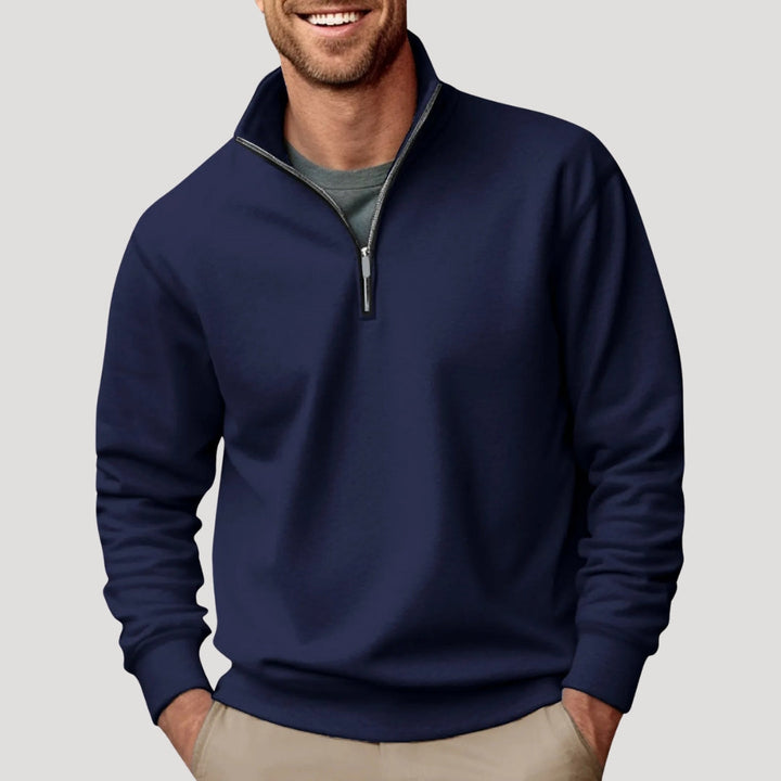 Mens Quarter Zip Loose Fit Sweatshirt