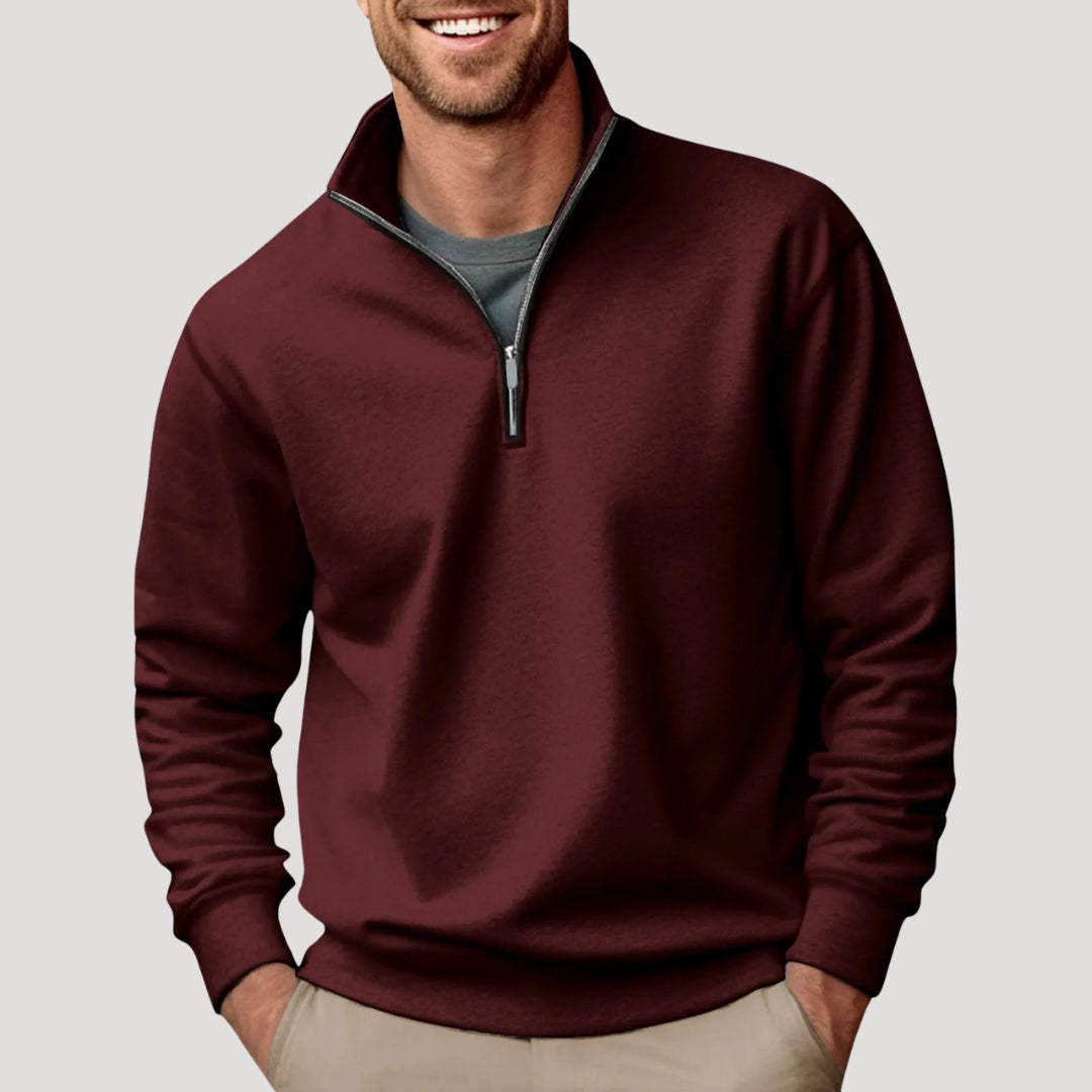Mens Quarter Zip Loose Fit Sweatshirt