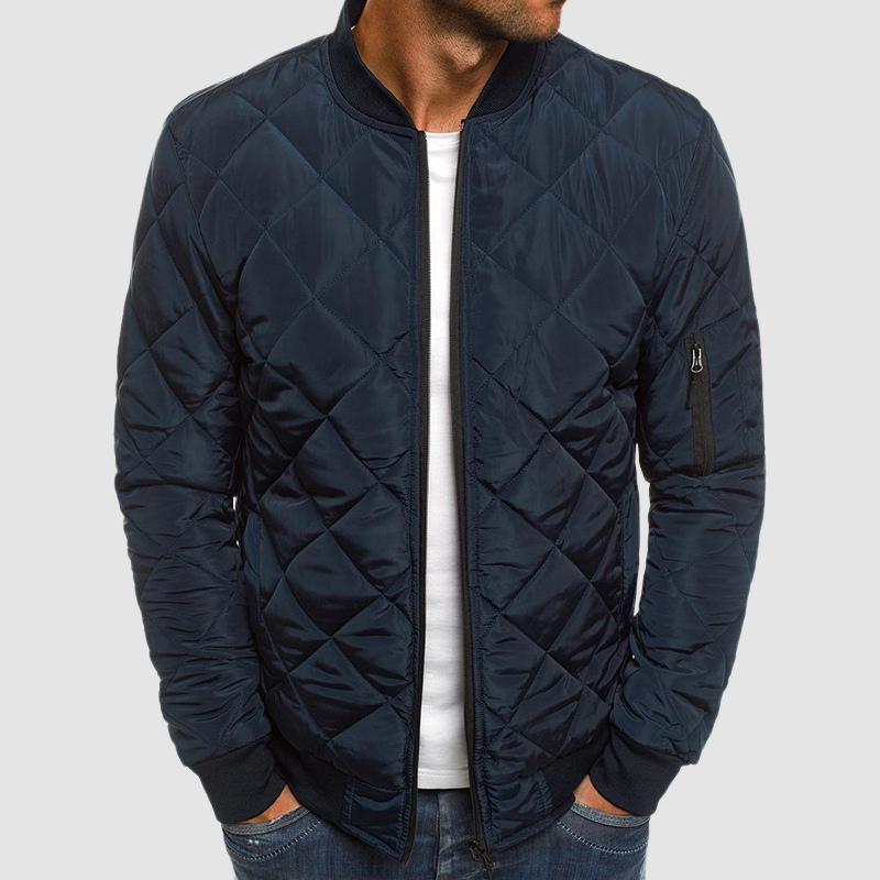 Mens Lightweight Quilted Bomber Jacket