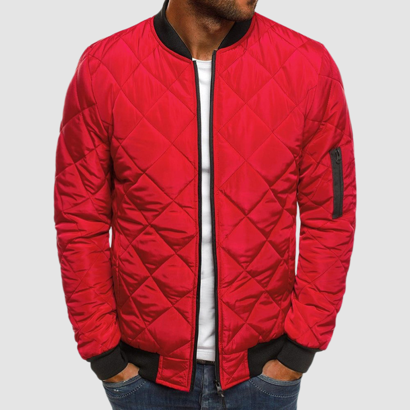 Mens Lightweight Quilted Bomber Jacket