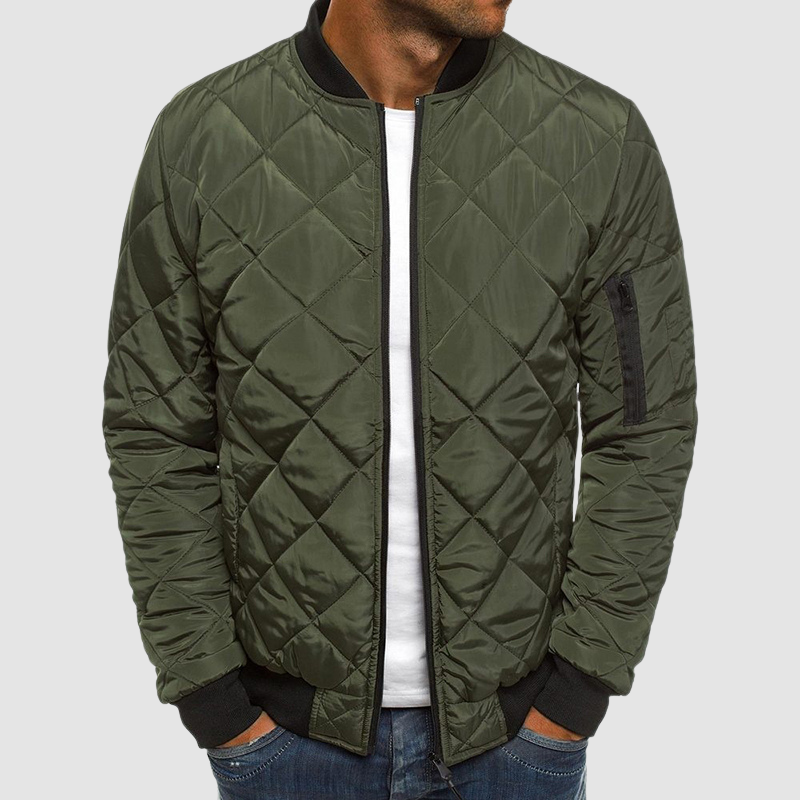Mens Lightweight Quilted Bomber Jacket