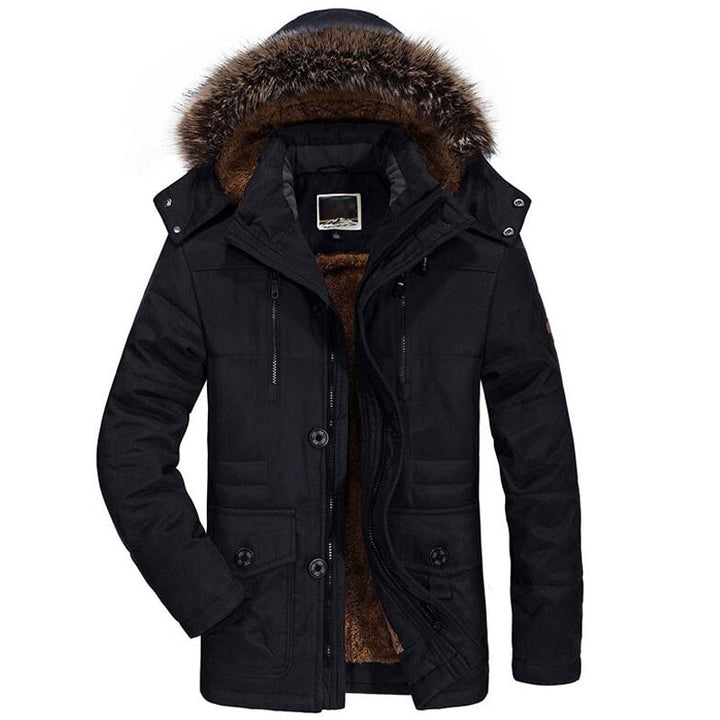 Mens Hooded Zip Front Parka