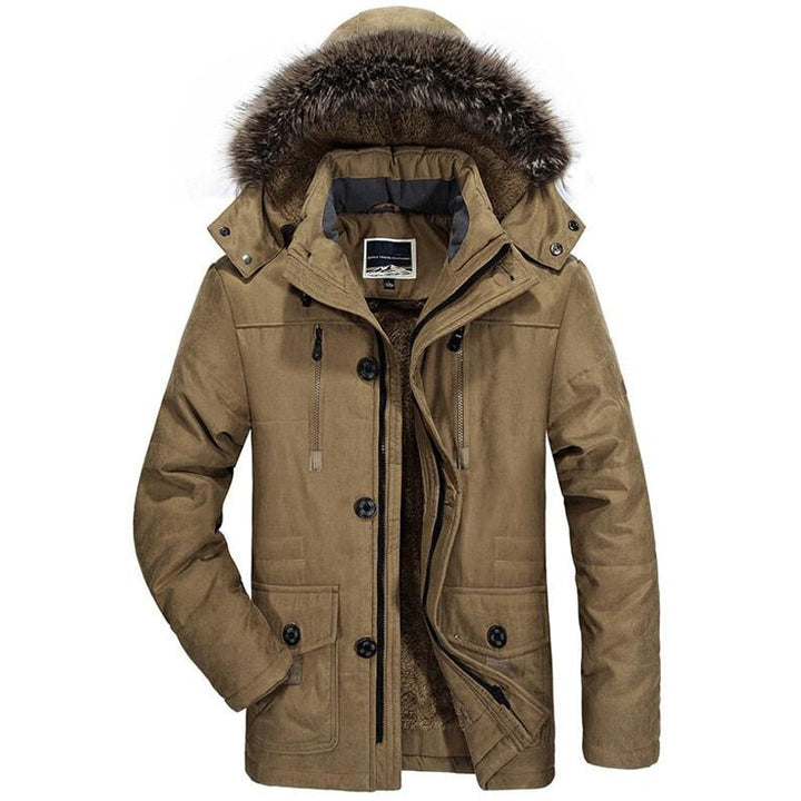 Mens Hooded Zip Front Parka