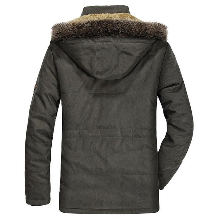 Mens Hooded Zip Front Parka