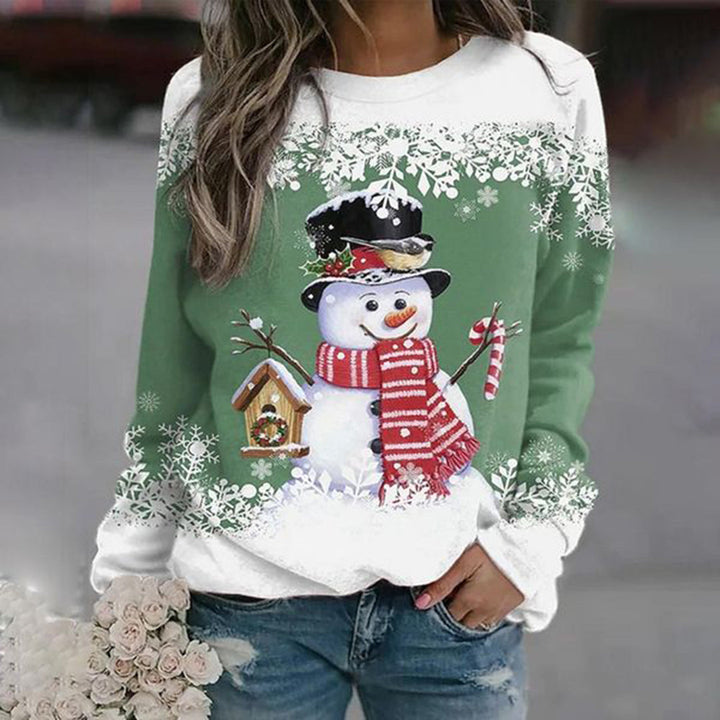 Womens Snowman Knit Christmas Jumper