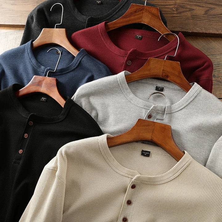 Mens Long Sleeve Ribbed Cuff Everyday Shirt