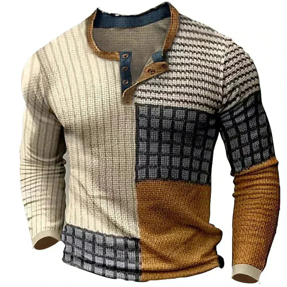 Mens Long Sleeve Ribbed Cuff Everyday Patch Pocket Shirt