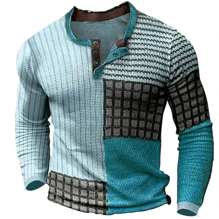 Mens Long Sleeve Ribbed Cuff Everyday Patch Pocket Shirt