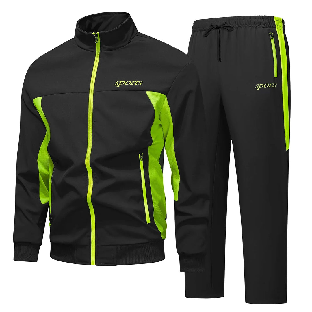 Mens Casual Ribbed Cuff Everyday Tracksuit