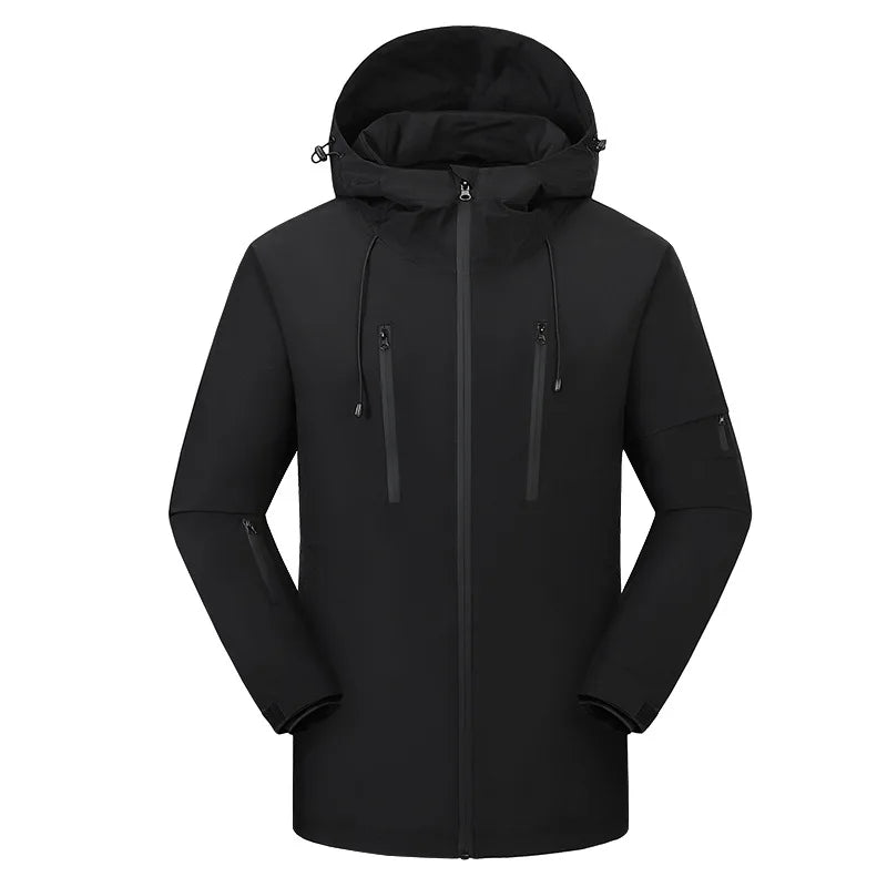 Mens Heated Fleece Lined Hooded Winter Jacket