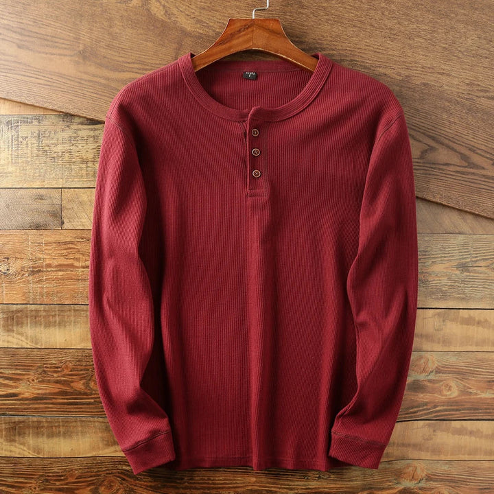 Mens Long Sleeve Ribbed Cuff Everyday Shirt