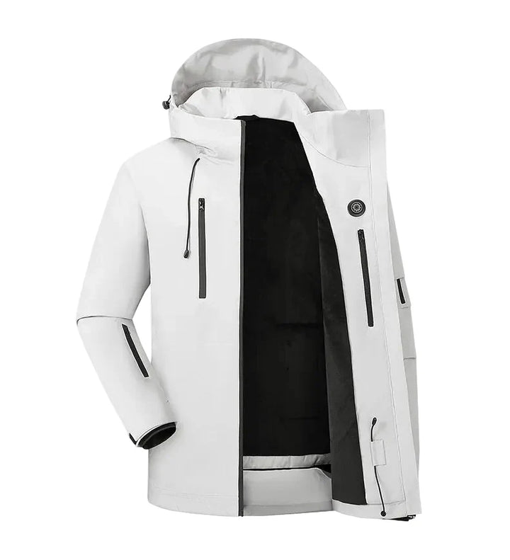 Mens Heated Fleece Lined Hooded Winter Jacket