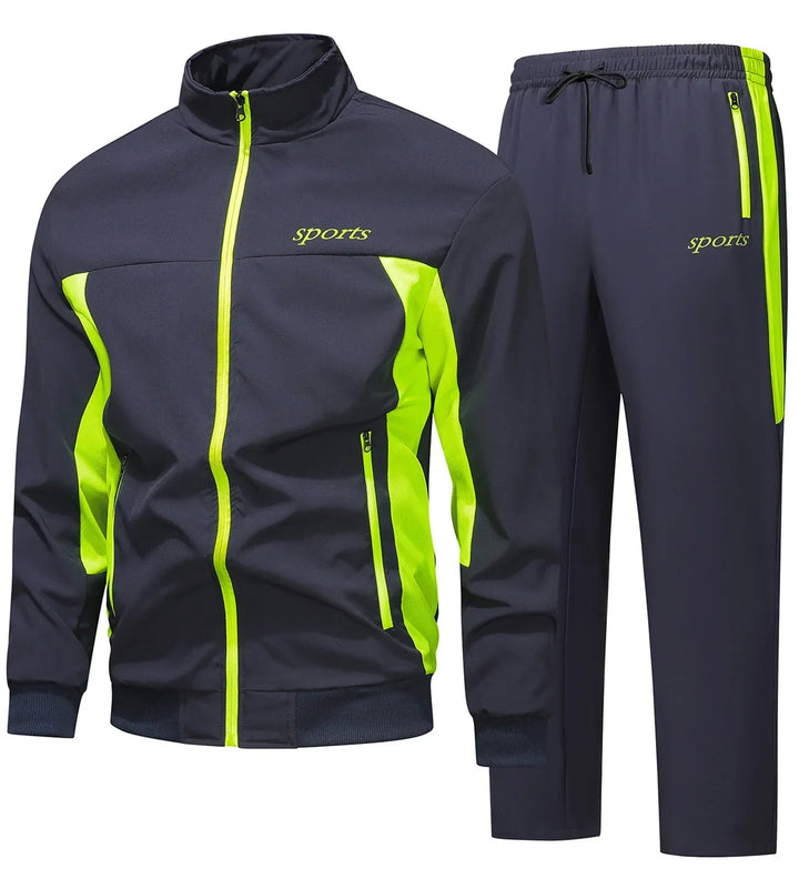 Mens Casual Ribbed Cuff Everyday Tracksuit