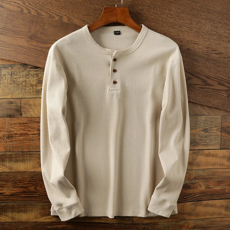 Mens Long Sleeve Ribbed Cuff Everyday Shirt