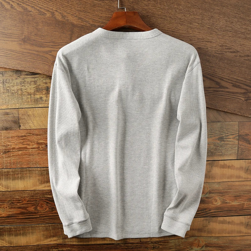 Mens Long Sleeve Ribbed Cuff Everyday Shirt